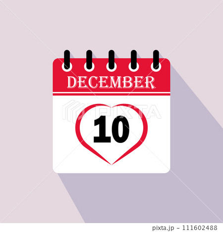 Icon calendar day - 10 December Icon calendar day - 10 December 111602488