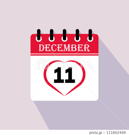 Icon calendar day - 11 December Icon calendar day - 11 December 111602489