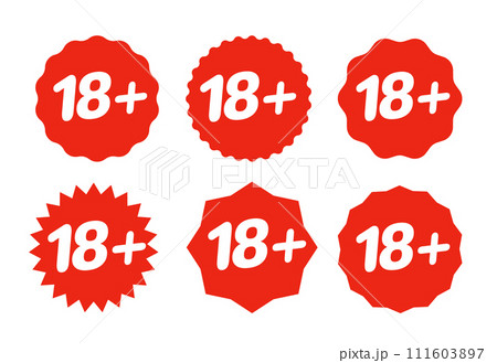 18 plus adult only vector sign icon. 18 plus symbol warning badge circle logo 18 plus adult only vector sign icon. 18 plus symbol warning badge circle logo 111603897