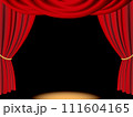 赤い舞台幕の背景 111604165