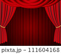 赤い舞台幕の背景 111604168