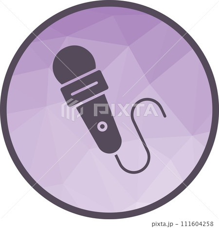 Mic with wire icon vector image. 111604258