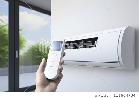 air conditioning, temperature control with remote control, cooling air conditioning, temperature control with remote control, cooling 111604734