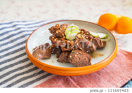 鶏レバーの甘辛煮 111605483