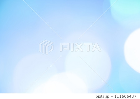 ブルーカラー系ファンシーでカラフルな玉ボケイメージ　背景素材 111606437