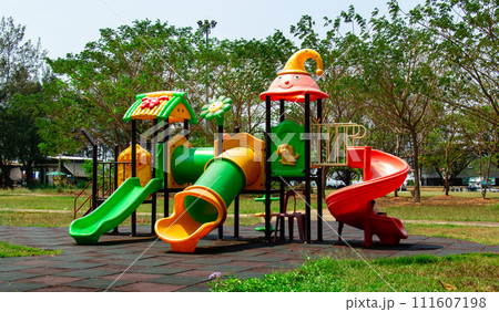 colourful playground  in the park 111607198