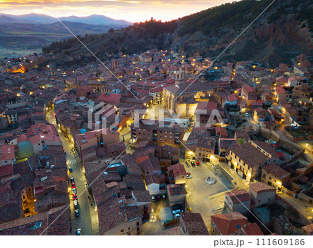 Aerial view of the spanish city of Daroca. Aragon, Spain 111609186