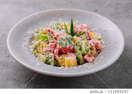 Traditional bulgarian Shopska salad 111609287