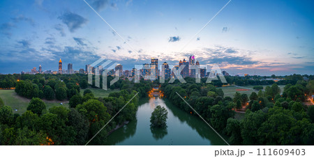 Atlanta, Georgia, USA Over Piedmont Park 111609403