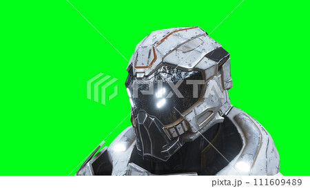 Military futuristic cyborg, robot. 3d rendering. 111609489