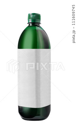 olive oil in a bottle on a white background 111609745