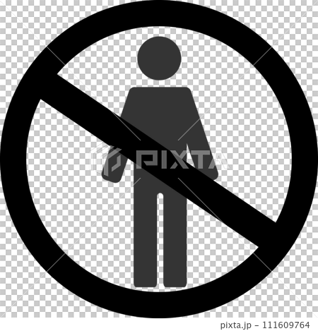 No entry pictogram Keep out 111609764