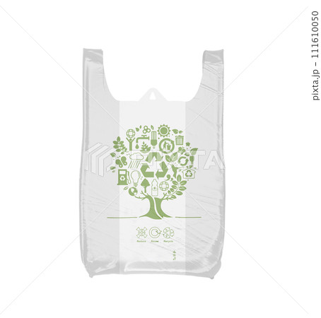 Plastic bag with recycle symbol 111610050