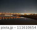 堀切橋から見た首都高速堀切JCTの夜景 111610654
