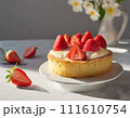 手作りのおしゃれなイチゴケーキ(AI生成素材) 111610754