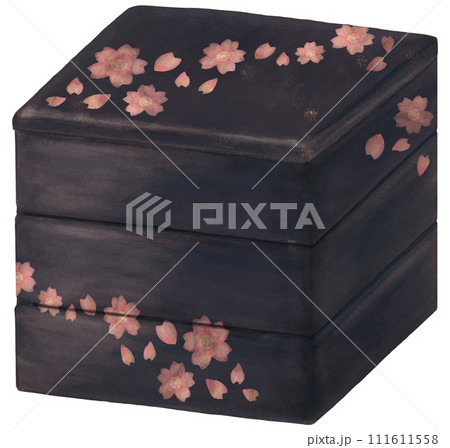 桜の模様の重箱 111611558
