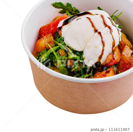 Caprese salad, italian appetizer with mozzarella and tomatoes 111611907