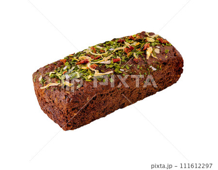 Homemade wholemeal rye bread isolated on white Homemade wholemeal rye bread isolated on white 111612297