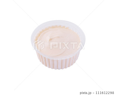 bowl of sour cream on white background bowl of sour cream on white background 111612298