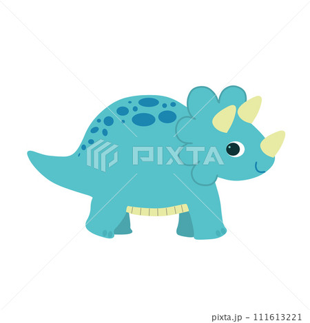 かわいいトリケラトプスのイラスト 111613221