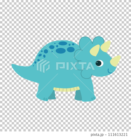 かわいいトリケラトプスのイラスト 111613221