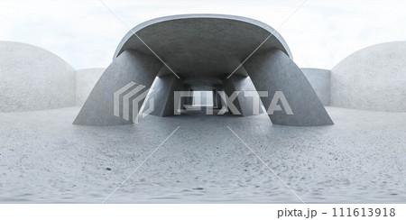 Concrete Structure With Walkway and sky 360 panorama vr environment map Concrete Structure With Walkway and sky 360 panorama vr environment map 111613918
