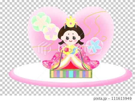 Hinamatsuri Hina 娃娃水彩插圖 111613949