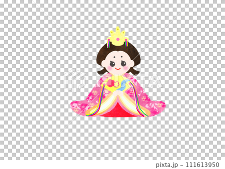 Hinamatsuri Hina 娃娃水彩插圖 Hinamatsuri Hina 娃娃水彩插圖 111613950