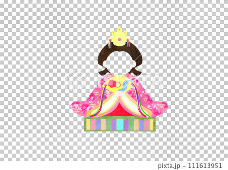 Face synthesis Hina Matsuri Hina doll watercolor illustration 111613951