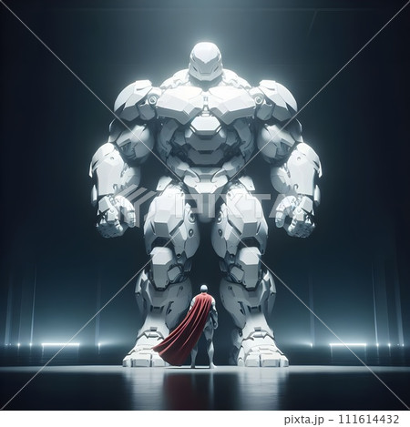 A muscular man in a full body sci-fi suit in a minimalist white metal style. A muscular man in a full body sci-fi suit in a minimalist white metal style. 111614432