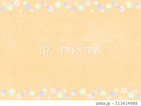 ぼかし水彩の梅の花の背景 ぼかし水彩の梅の花の背景 111614988