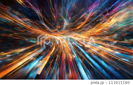 A vibrant portrayal of business and finance, with motion blur effect 111615160