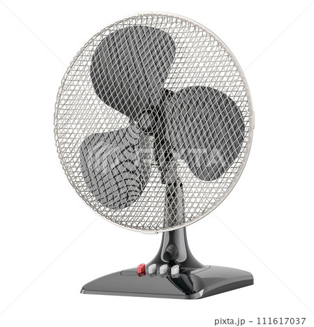 Black Table Fan, 3D rendering 111617037