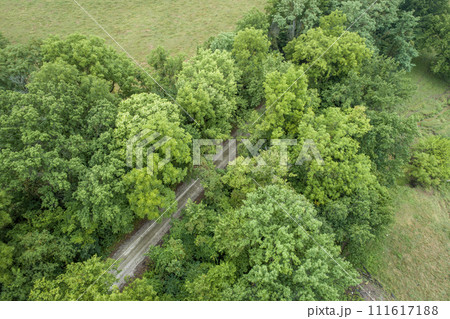 recreational Katy Trail in MIssouri - aerial view 111617188