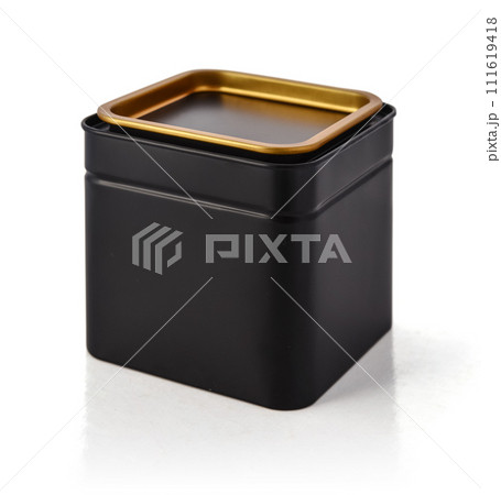 Black metal container for tea or coffee Black metal container for tea or coffee 111619418