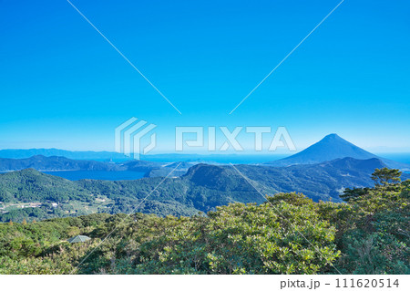 【大野岳しろろ展望台からの風景】 鹿児島県南九州市頴娃町郡 【大野岳しろろ展望台からの風景】 鹿児島県南九州市頴娃町郡 111620514