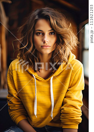 AI-generated content. Attractive woman. Beautiful woman, portrait close up. Gorgeous woman blue eyes, perfect skin, plump lips. Beauty face. Fashion portrait. Beauty model girl with curly hairstyle AI-generated content. Attractive woman. Beautiful woman, portrait close up. Gorgeous woman blue eyes, perfect skin, plump lips. Beauty face. Fashion portrait. Beauty model girl with curly hairstyle 111621203