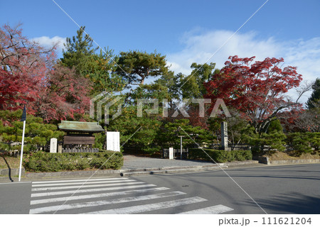 秋の大覚寺　境内入口　京都市右京区嵯峨 111621204