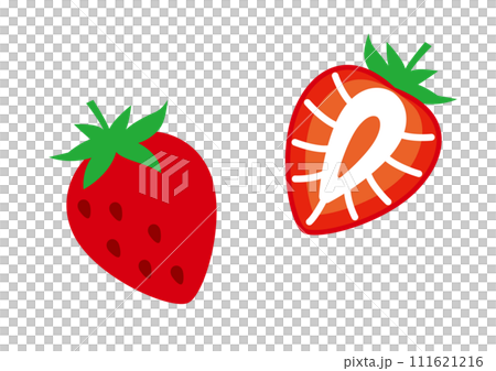成熟的草莓橫截面簡單 成熟的草莓橫截面簡單 111621216