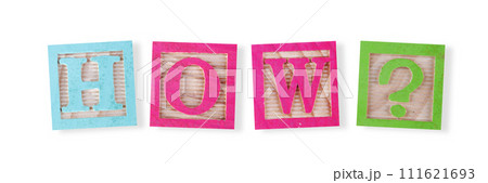 How concept with childs wood blocks How concept with childs wood blocks 111621693