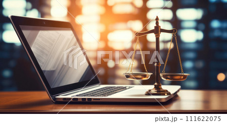 AI-generated content. Legal Consultation: A Professional Meeting in a Courtroom Office with a Lawyer Providing Advice on Legal Matters 111622075