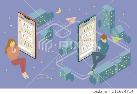 インターネットコミュニケーションのイラスト 111624714