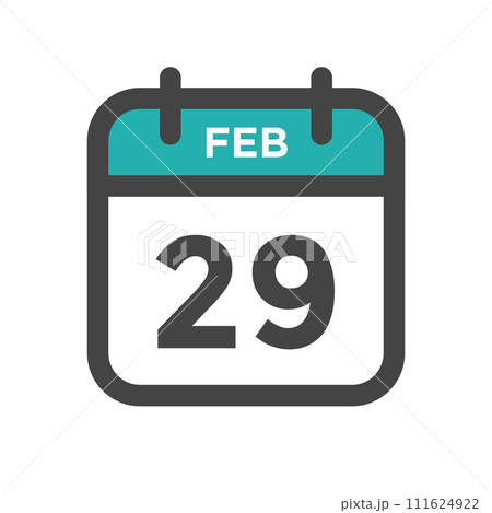 February 29 Calendar Day or Calender Date for Deadlines or Appointment 111624922