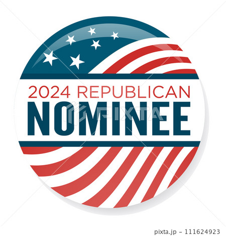 Voting 2024 Icon with Vote, Government, and Patriotic Symbolism and Colors 111624923
