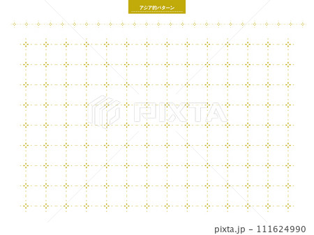 デザイナー用　シンプルで女性らしい　アジア風の地紋と飾り罫　タイ風 111624990