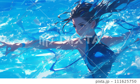 水中　競泳水着 