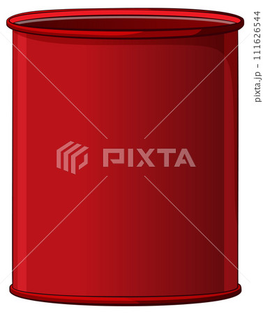 Red Vector Illustration of an Empty Can Red Vector Illustration of an Empty Can 111626544