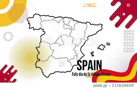 Spain national day banner for independence day anniversary 111626609