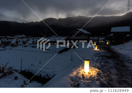 《京都府》美山かやぶきの里　雪灯廊 111626949