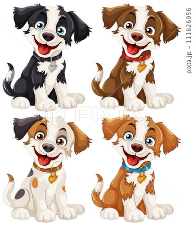 Adorable Cartoon Puppy Collection 111626956